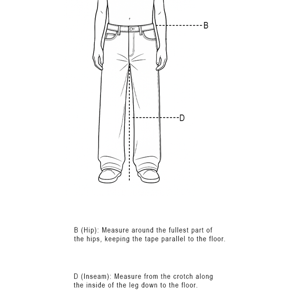 Jeans DIY Kit | 2.5m Heavy Denim Stoff, Schnittmuster & 6 Knöpfe