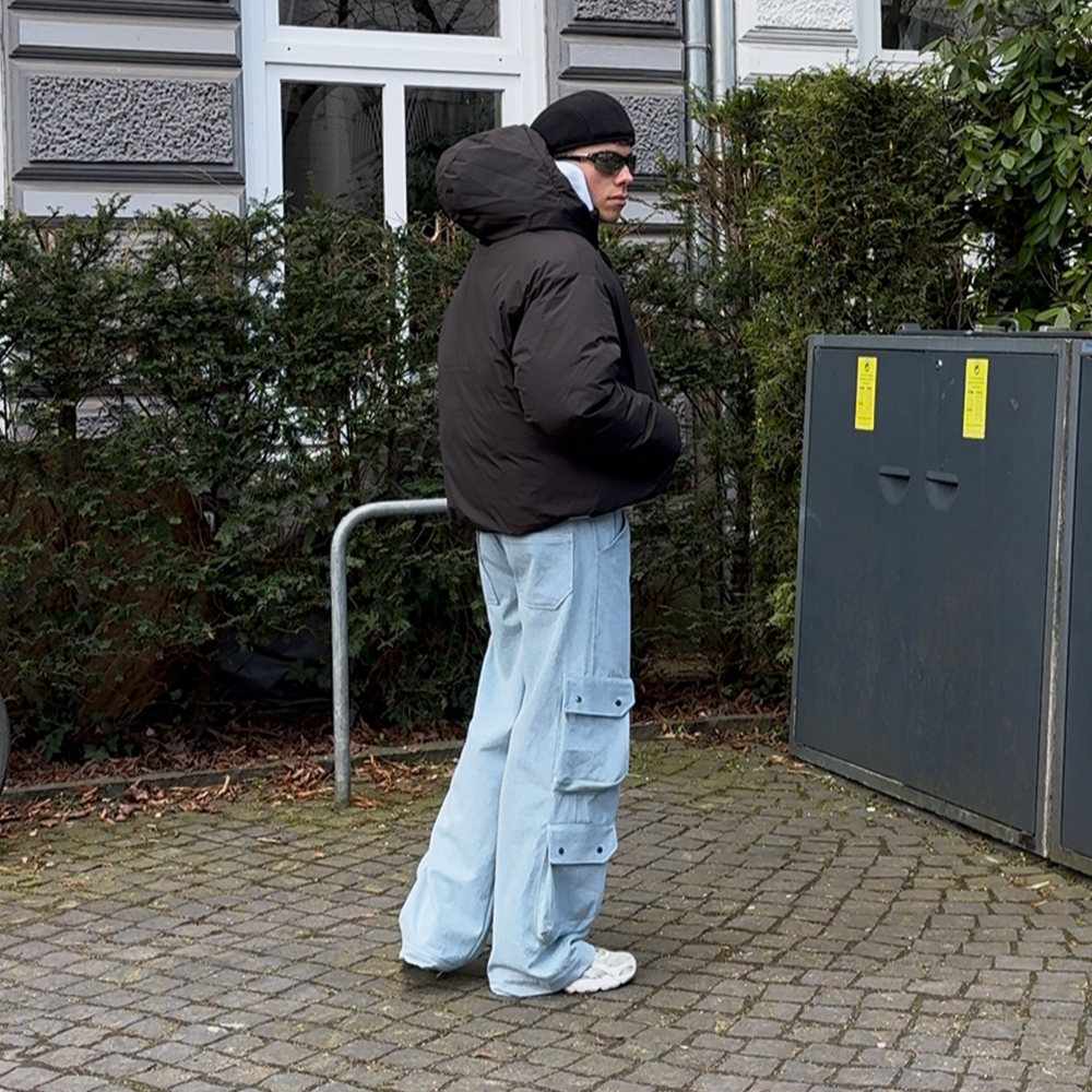 Selbstgenähte Cargo Jeans im Oversize Fit – Schnittmuster als PDF Download