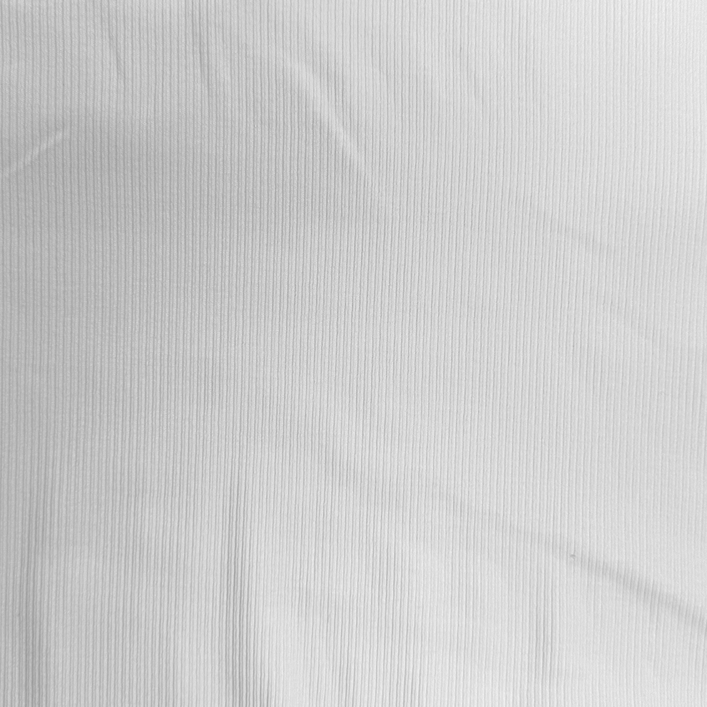 Jersey Rib Stoff Naturweiß | 240 g/m² | 95% Baumwolle / 5% Elasthan