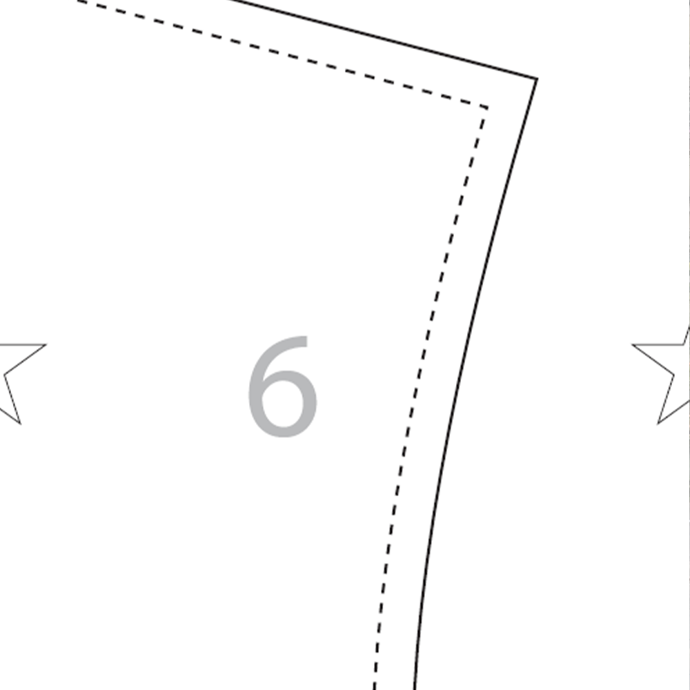 Technische Zeichnung PDF Schnittmuster Longsleeve – DIN A4 Format zum Ausdrucken