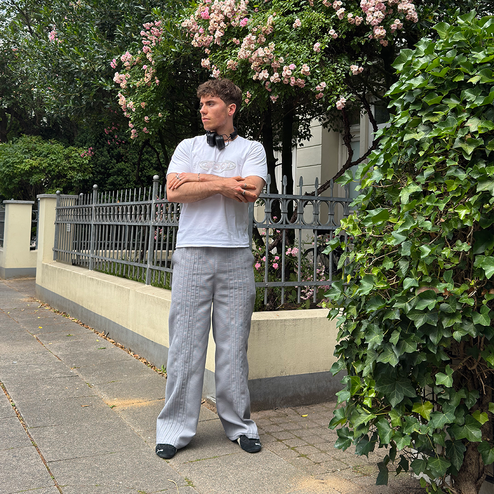 PDF Schnittmuster für Stripe Hose – genähte Version getragen im Oversize Style