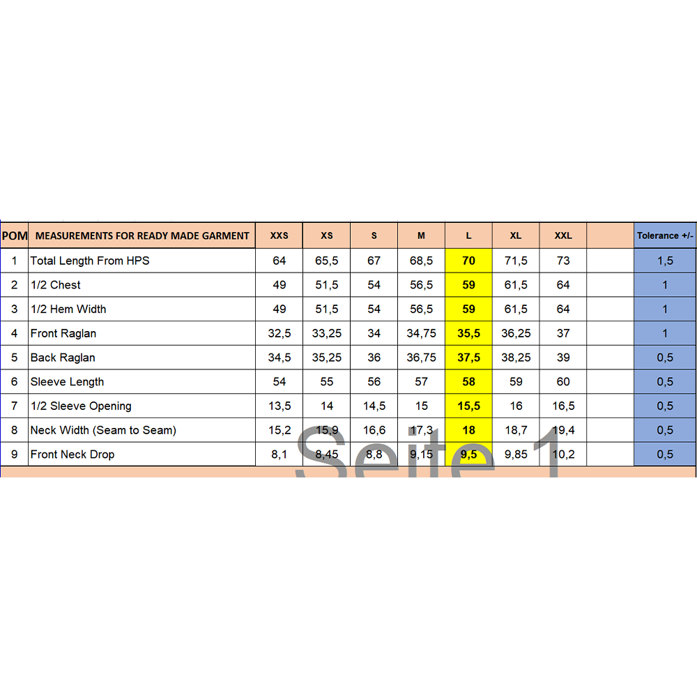 PDF Schnittmuster Raglan Mid Sleeve XXS-2XL | A4, A0 & US-Letter