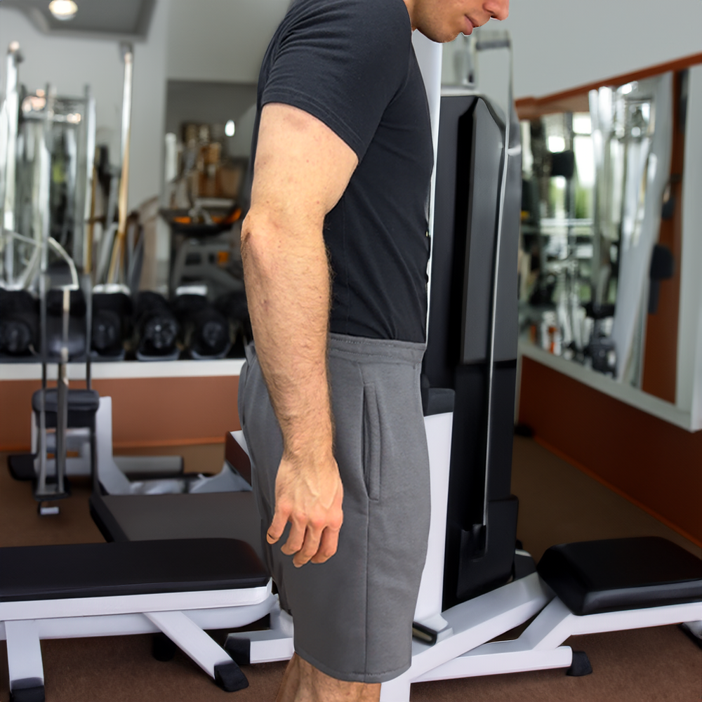 PDF Schnittmuster Sport Shorts – Seitenansicht selbstgenähte Fitness Shorts im Streetwear Style