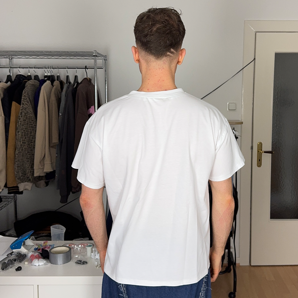 PDF Schnittmuster Oversize T-Shirt Kurzarm – Rückansicht selbstgenähtes Shirt