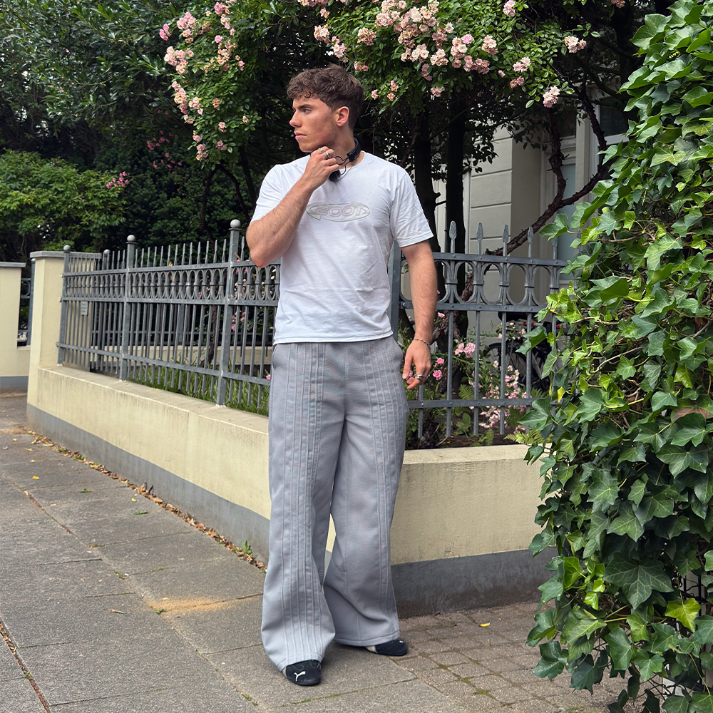 Stripe Hose genäht aus PDF Schnittmuster – DIY Hose im Oversize Fit XS bis XL