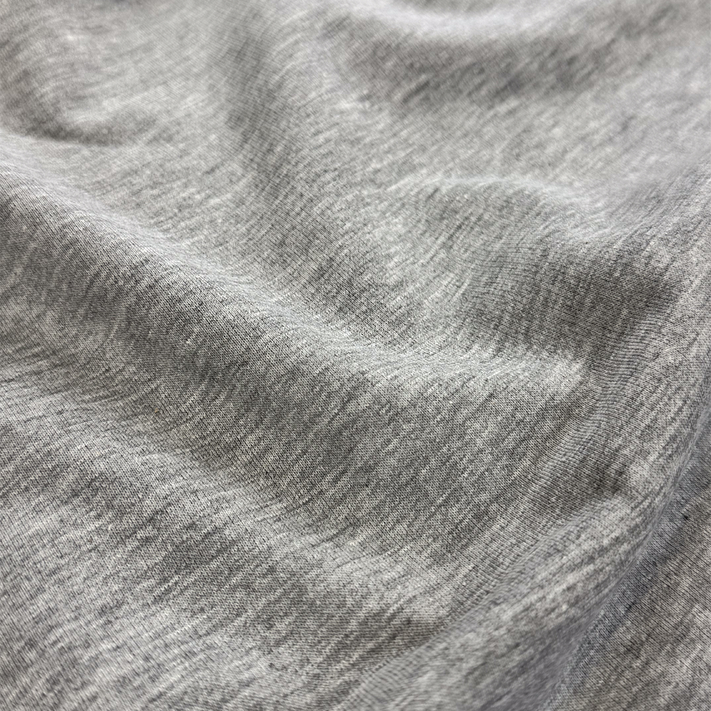 Leichter Sweat Stoff Grau Meliert | 210 g/m² | 95% Baumwolle / 5% Elasthan