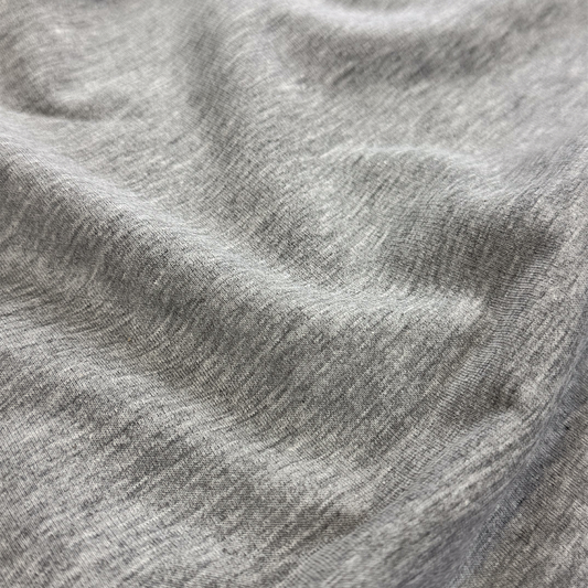 Leichter Sweat Stoff Grau Meliert | 210 g/m² | 95% Baumwolle / 5% Elasthan