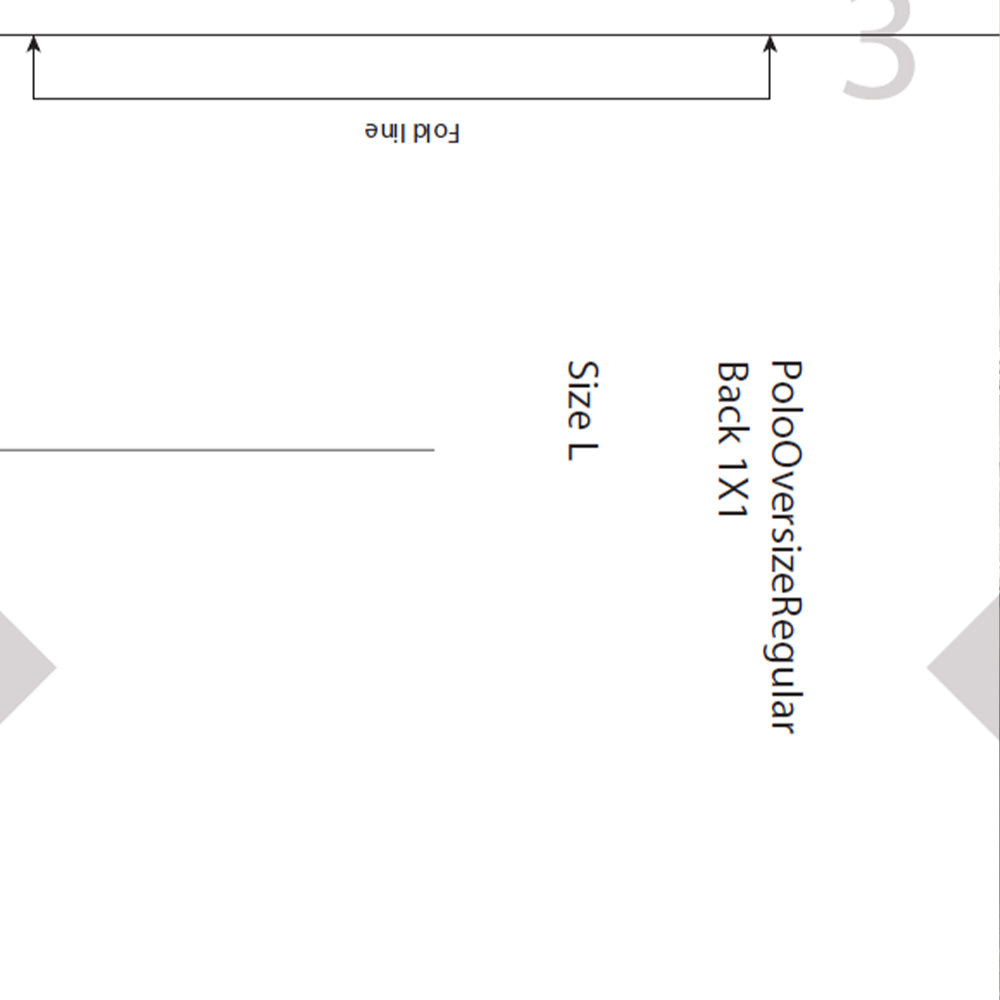 Technische Zeichnung PDF Schnittmuster Oversize Polo Shirt – DIN A4 und US Letter Format