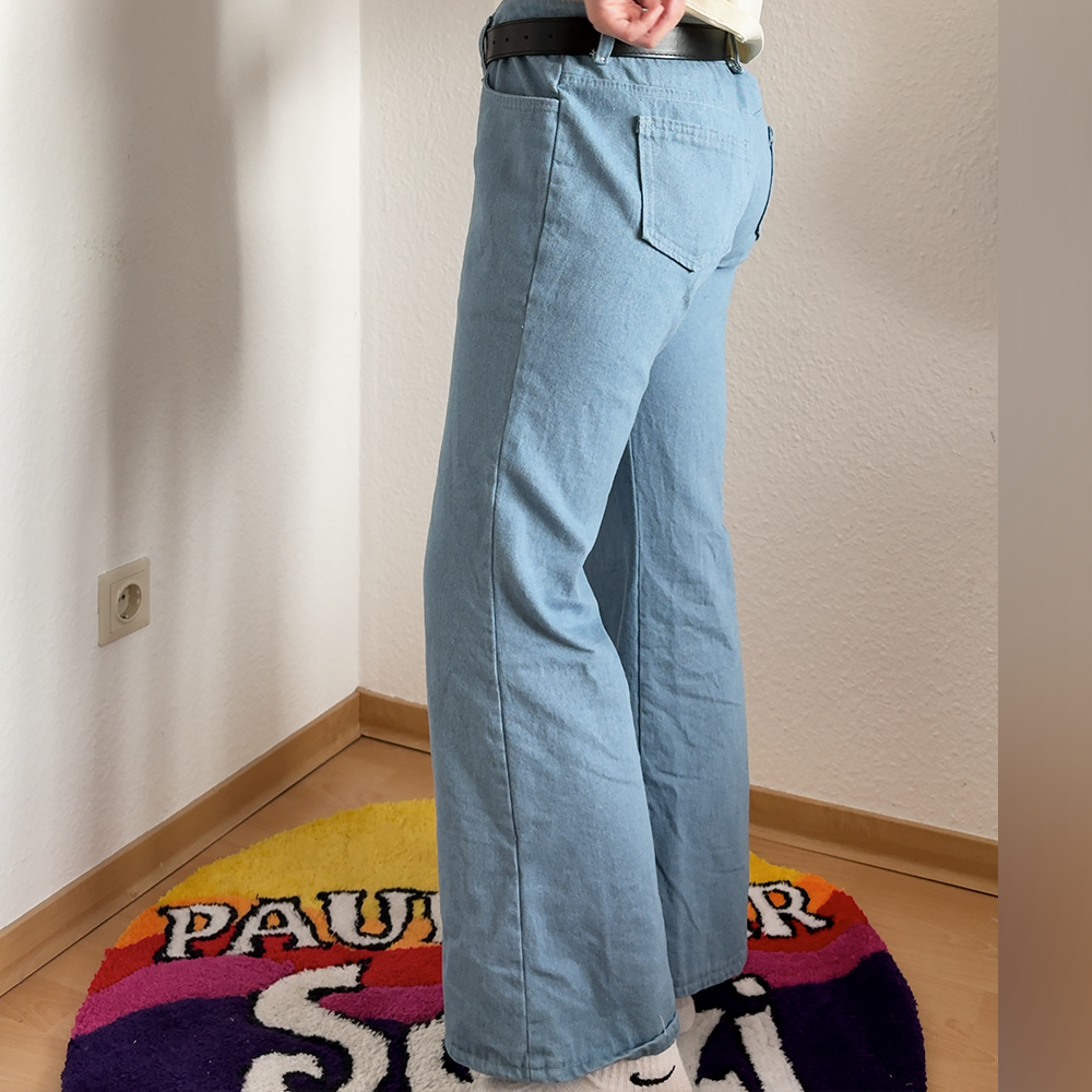 Bootcut Jeans DIY Kit | 2.5m Denim Stoff & Damen Schnittmuster in 40 Größen