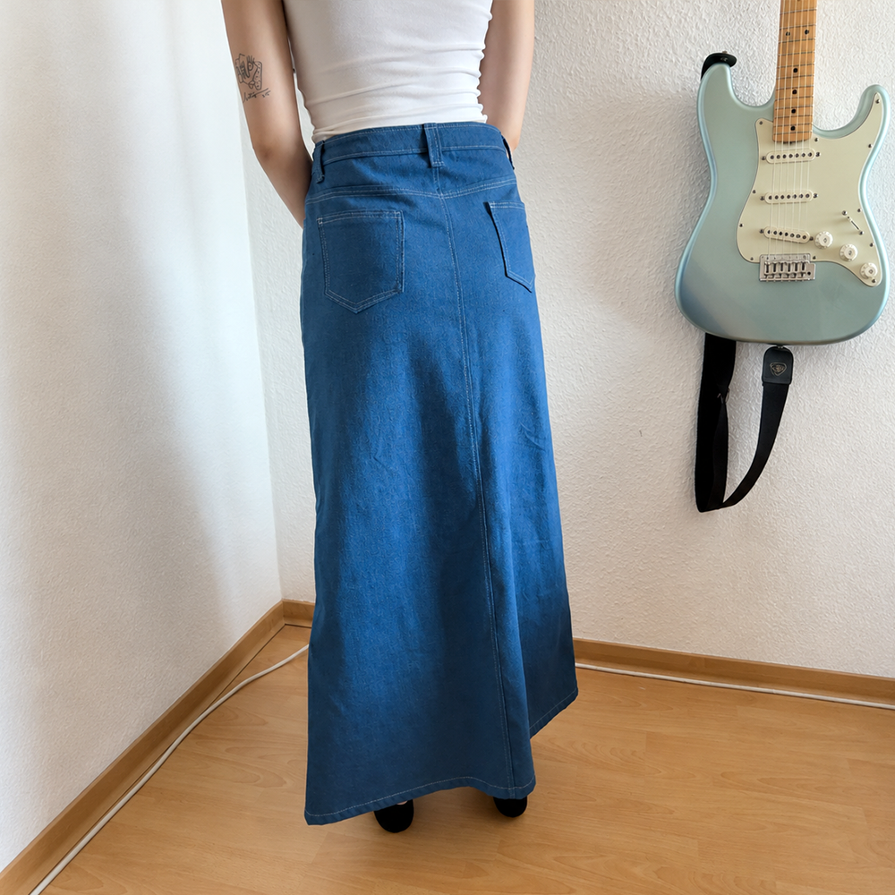 PDF Sewing Pattern Denim Skirt Long XXS-2XL | A4, A0 & US Letter