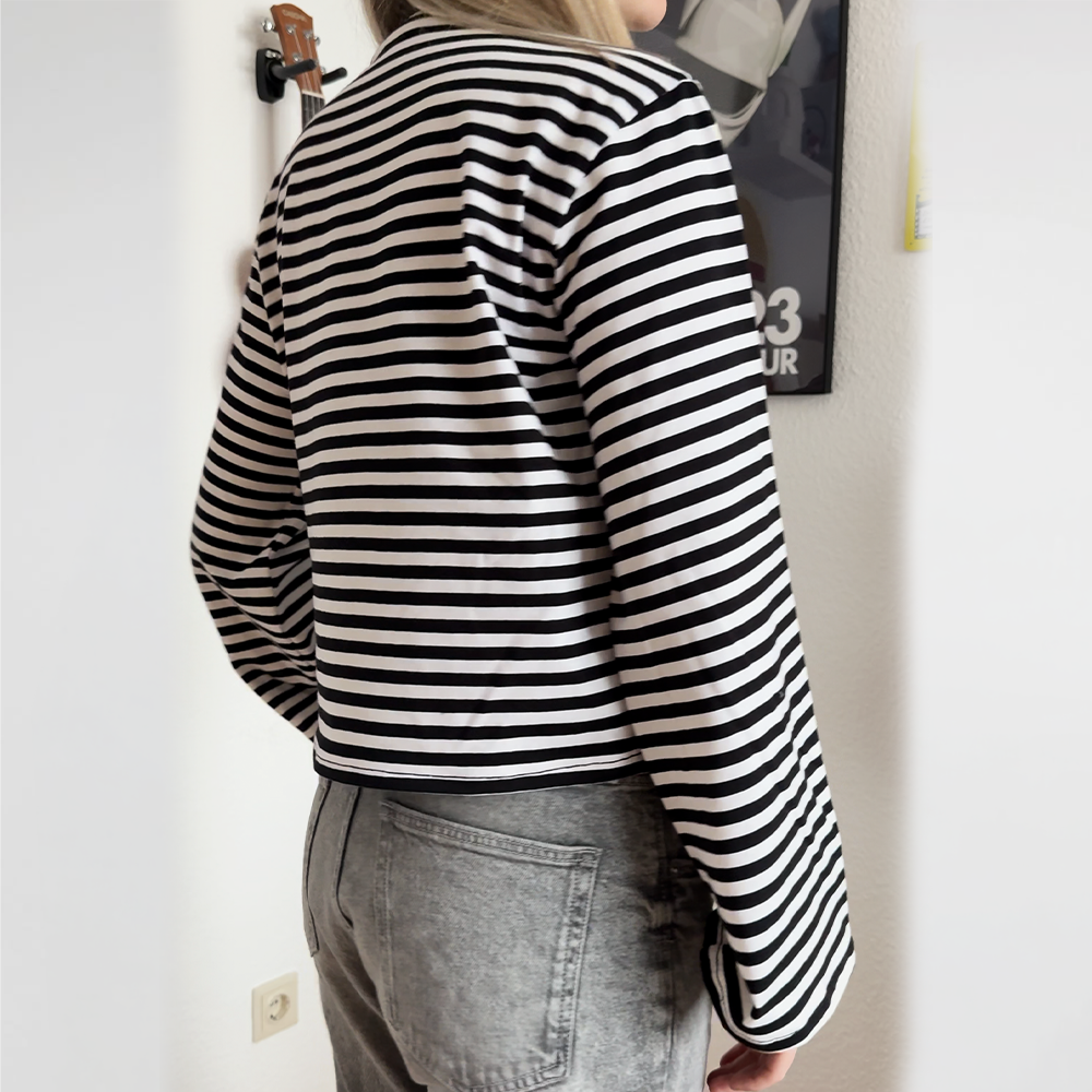 Oversized Longsleeve DIY Kit | 2m Jersey Streifen Stoff & Schnittmuster XXS-2XL