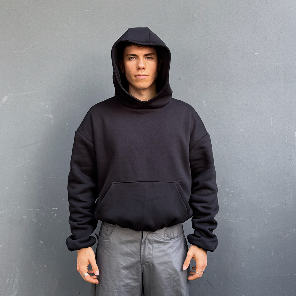 Wide Hoodie genäht aus PDF Schnittmuster – Oversize Fit in Größen XS bis XXXL