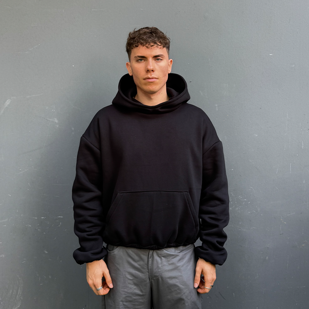 Oversize Wide Hoodie genäht aus PDF Schnittmuster – Streetwear Style