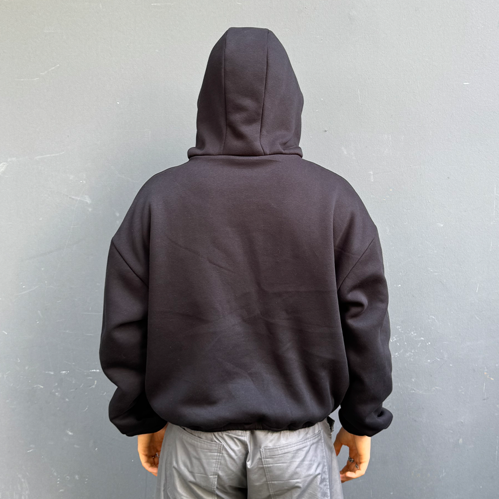 DIY Hoodie nähen – Rückansicht Oversize Wide Hoodie aus Schnittmuster