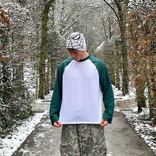 Raglan Longsleeve genäht aus PDF Schnittmuster – DIY Shirt mit Kontrastärmeln S bis XL