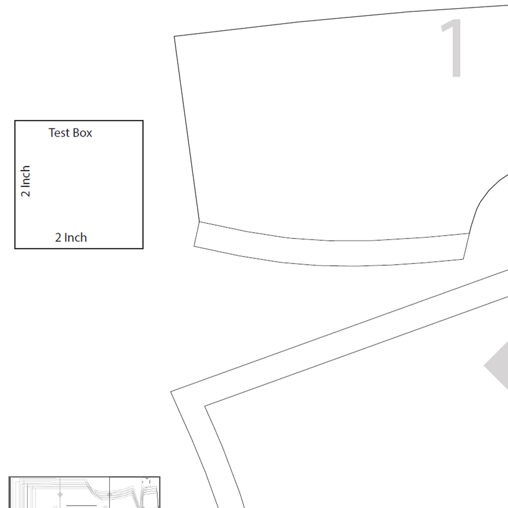 Technische Zeichnung PDF Schnittmuster Oversize Hemd – DIN A4 und US Letter Format