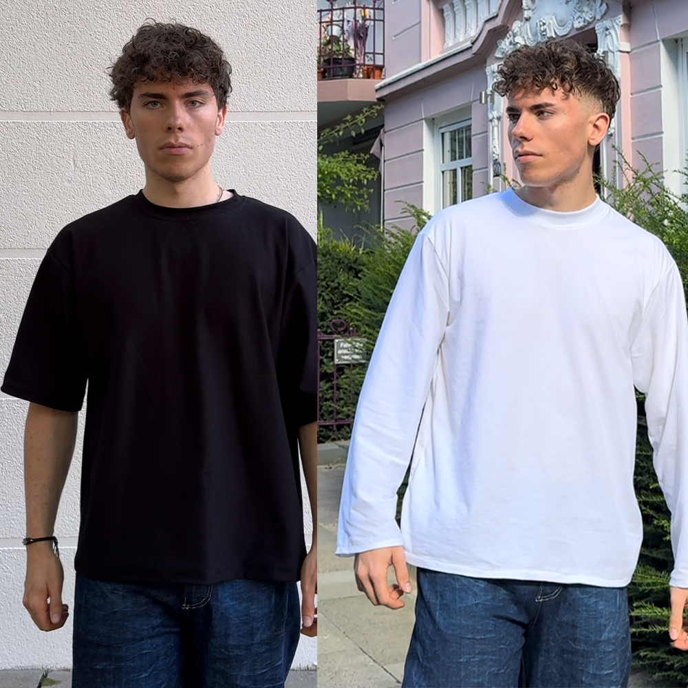 Schnittmuster T-Shirt und Longsleeve im Oversize Look – Download als PDF