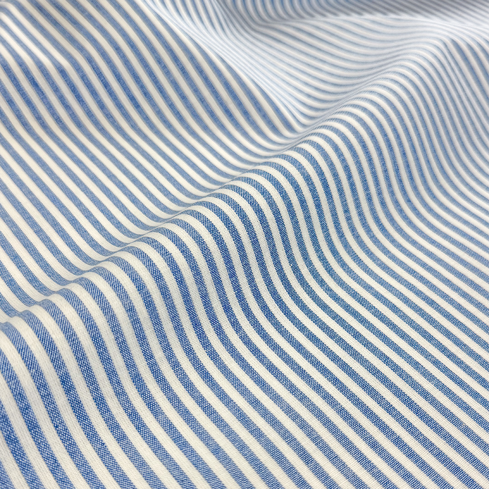 Streifen Stoff Hellblau | 110 g/m² | 100% Baumwolle