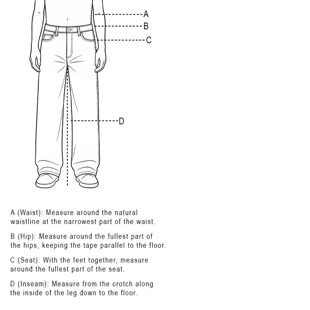 Schnittmusterbogen Baggy Jeans 50 Größen – digitale Nähanleitung im PDF Format