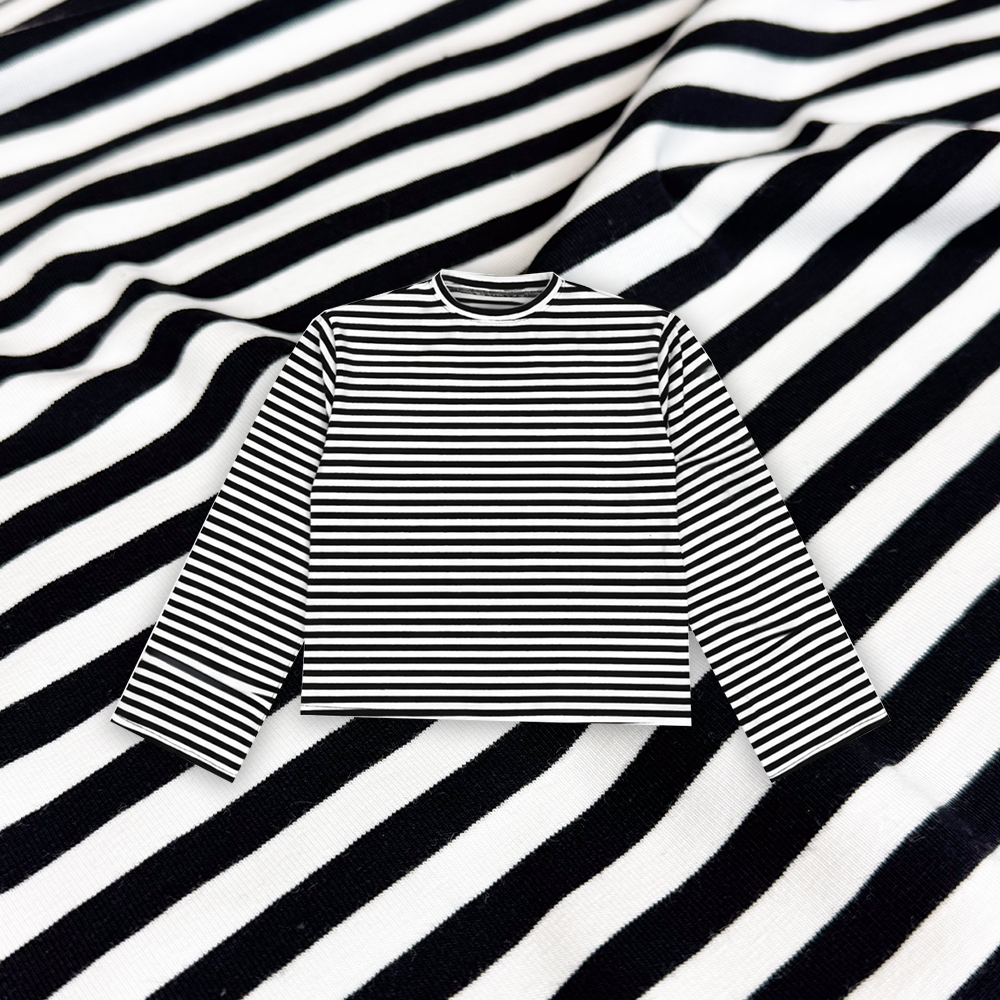 Oversized Longsleeve DIY Kit | 2m Jersey Streifen Stoff & Schnittmuster XXS-2XL