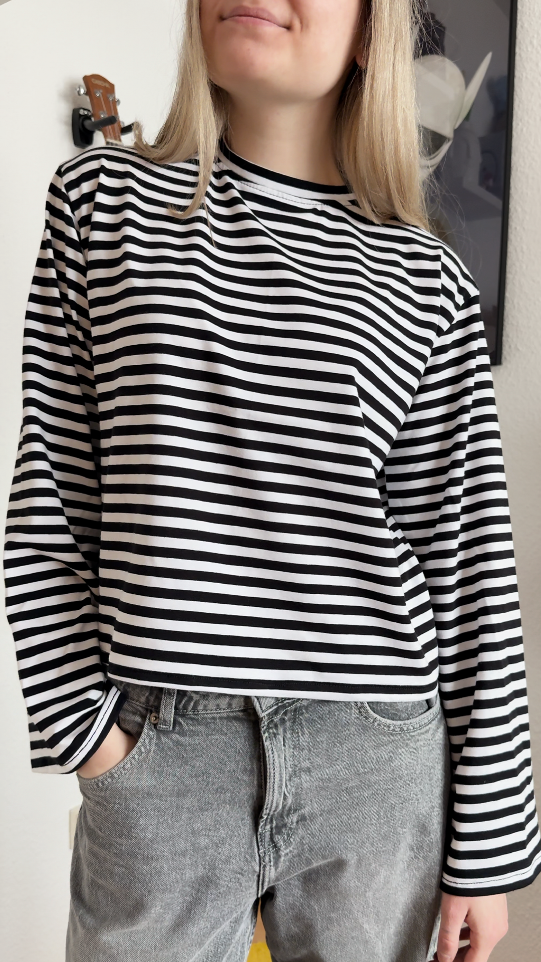Oversized Longsleeve DIY Kit | 2m Jersey Streifen Stoff & Schnittmuster XXS-2XL